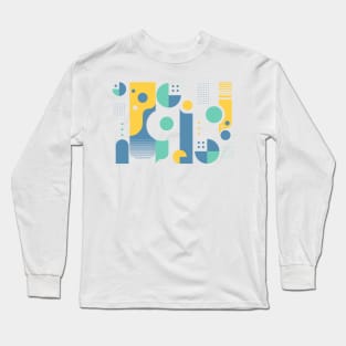 Retro Bauhaus Abstract 3 Long Sleeve T-Shirt